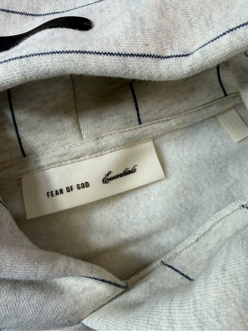 Fear of God ESSENTIALS New York Yankees MLB Sport Pinstripe Hoodie Sweatshirt XL - Picture 5 of 9